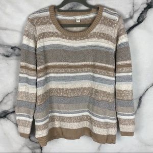 Cato Grey White & Beige Sweater
